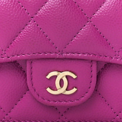 Chanel Caviar Quilted Double Flap Wallet Purple 11 of 14