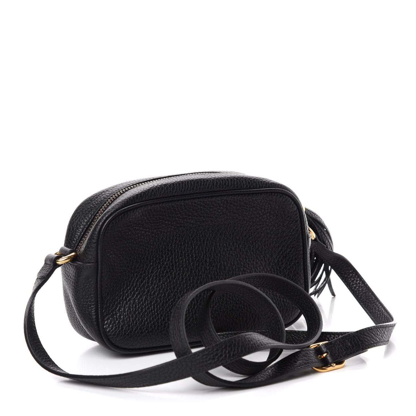 Pebbled Calfskin Mini Soho Disco Bag Black