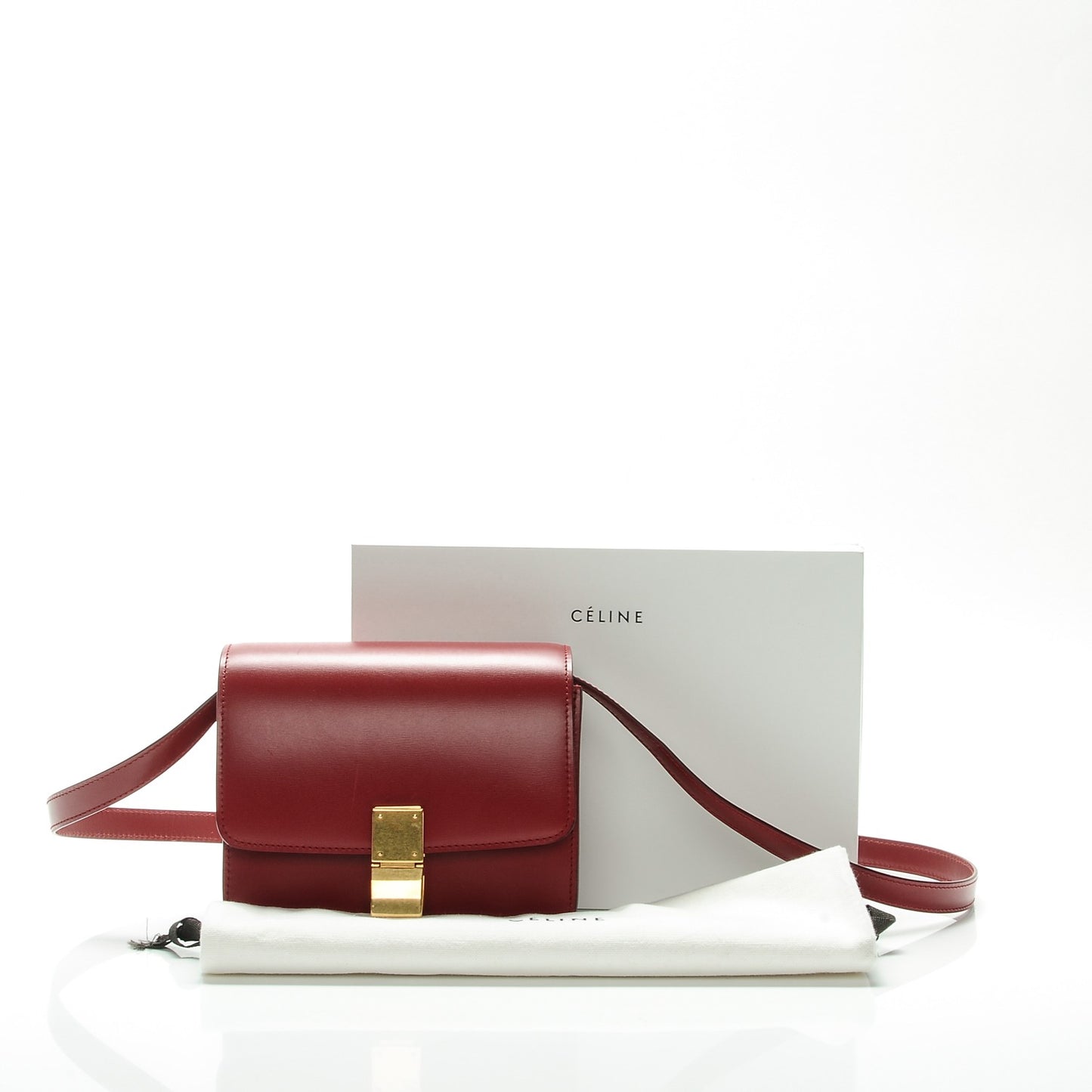 Smooth Calfskin Small Classic Box Flap Bag Red