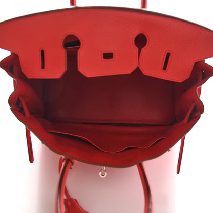 Hermes Taurillon Clemence Birkin 35 Bougainvillea 7 of 33