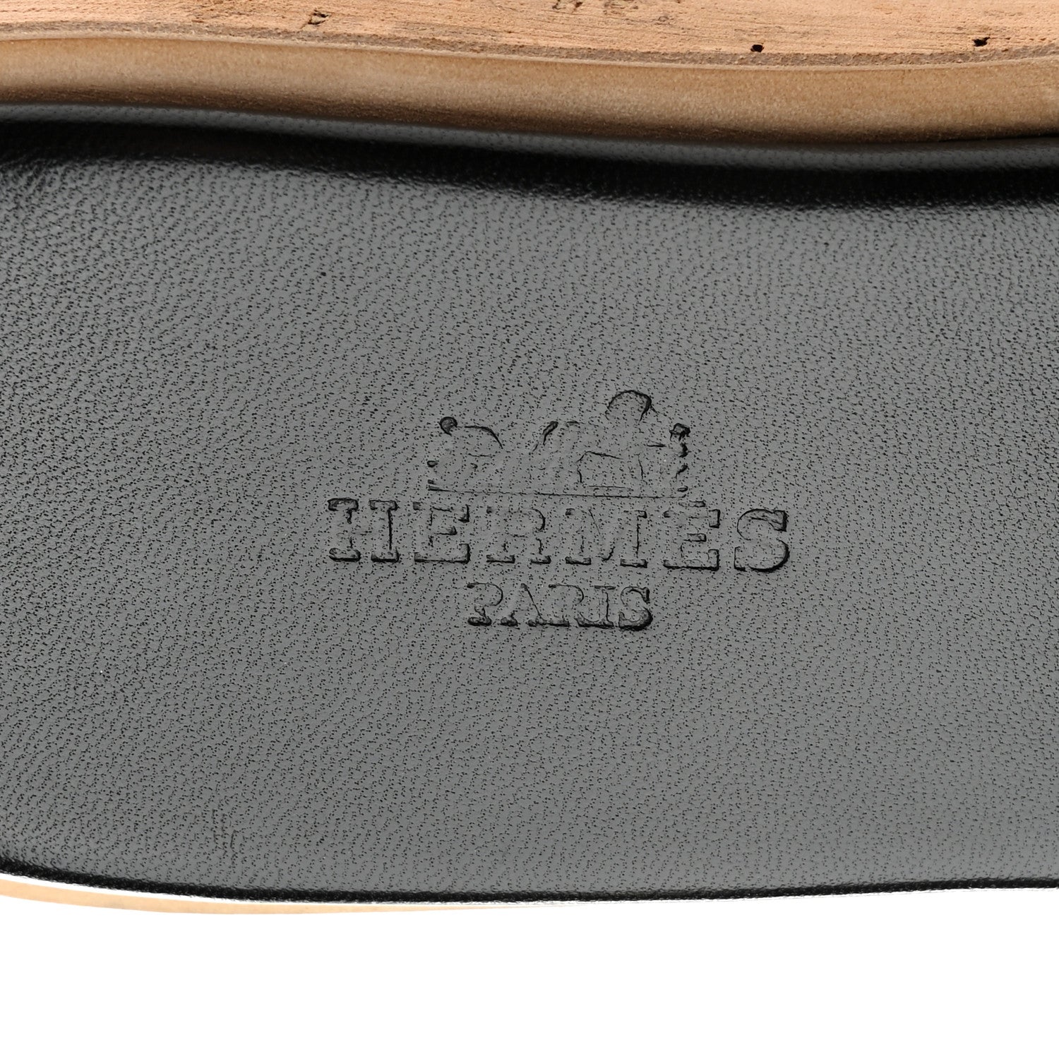 Hermes Calfskin Cork Eze 30 Sandals 37 Black 6 of 10