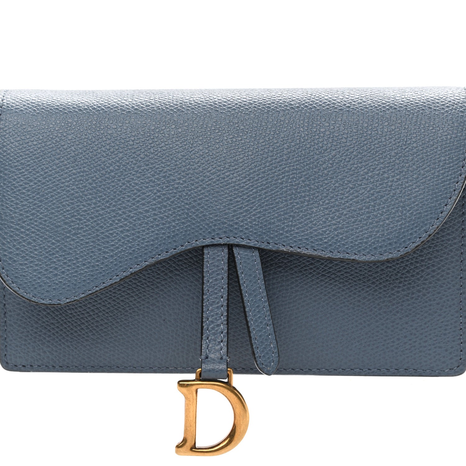 Christian Dior Grained Calfskin Saddle Belt Bag Denim Blue 10 of 10
