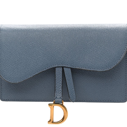 Christian Dior Grained Calfskin Saddle Belt Bag Denim Blue 10 of 10