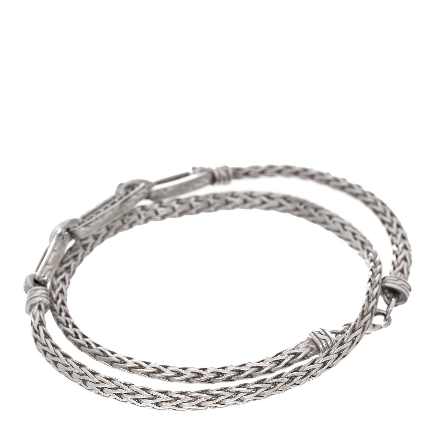 Sterling Silver Black Sapphire Double Wrap Bracelet