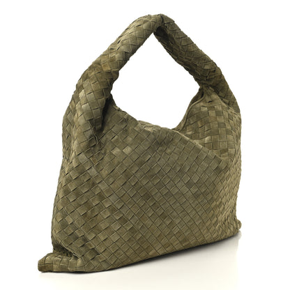 Bottega Veneta Suede Intrecciato Large Hop Mud 3 of 9