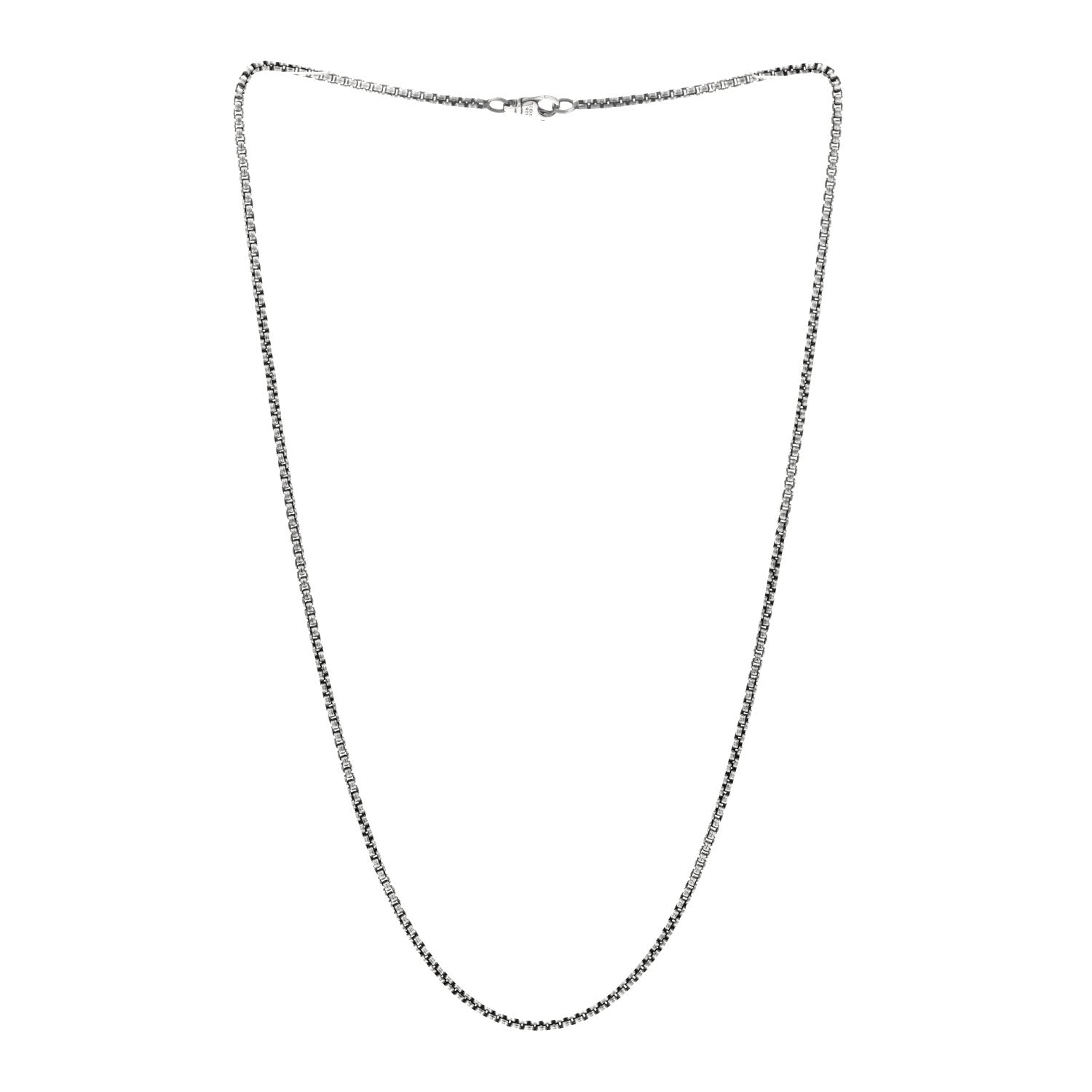 David Yurman Sterling Silver 2.7mm Small Box Chain Necklace 24" 3 of 4