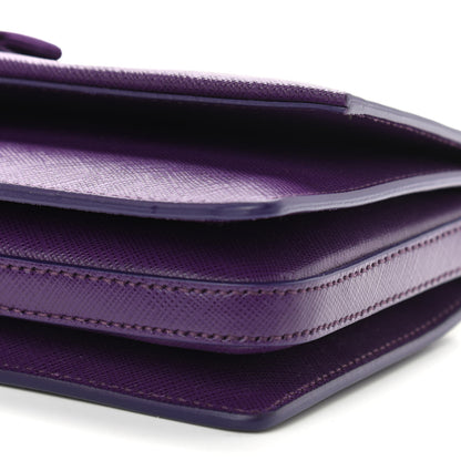Salvatore Ferragamo Printed Calfskin Mora Bow Clutch Purple 10 of 10