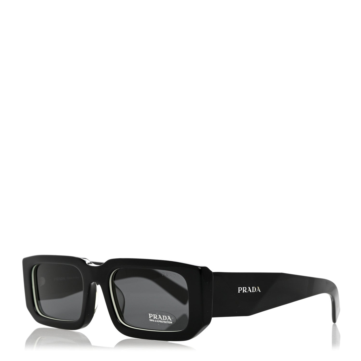 Prada Acetate Symbole Sunglasses SPR 06Y Black 1 of 8