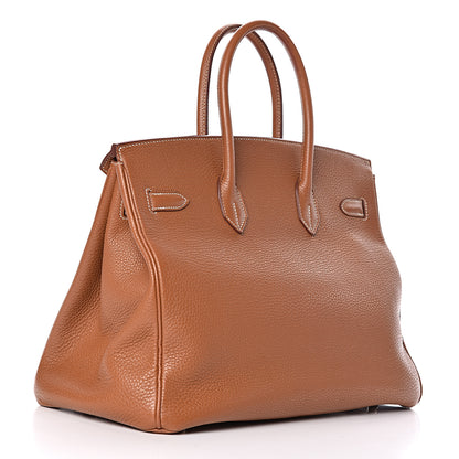 Hermes Taurillon Clemence Birkin 35 Gold 4 of 41