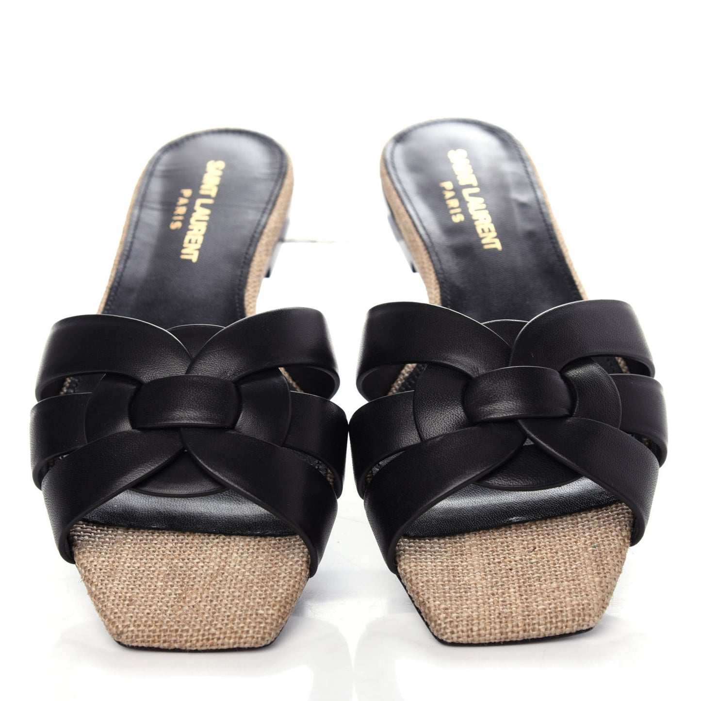Calfskin Nu Pied 05 Slide Sandals 35 Black