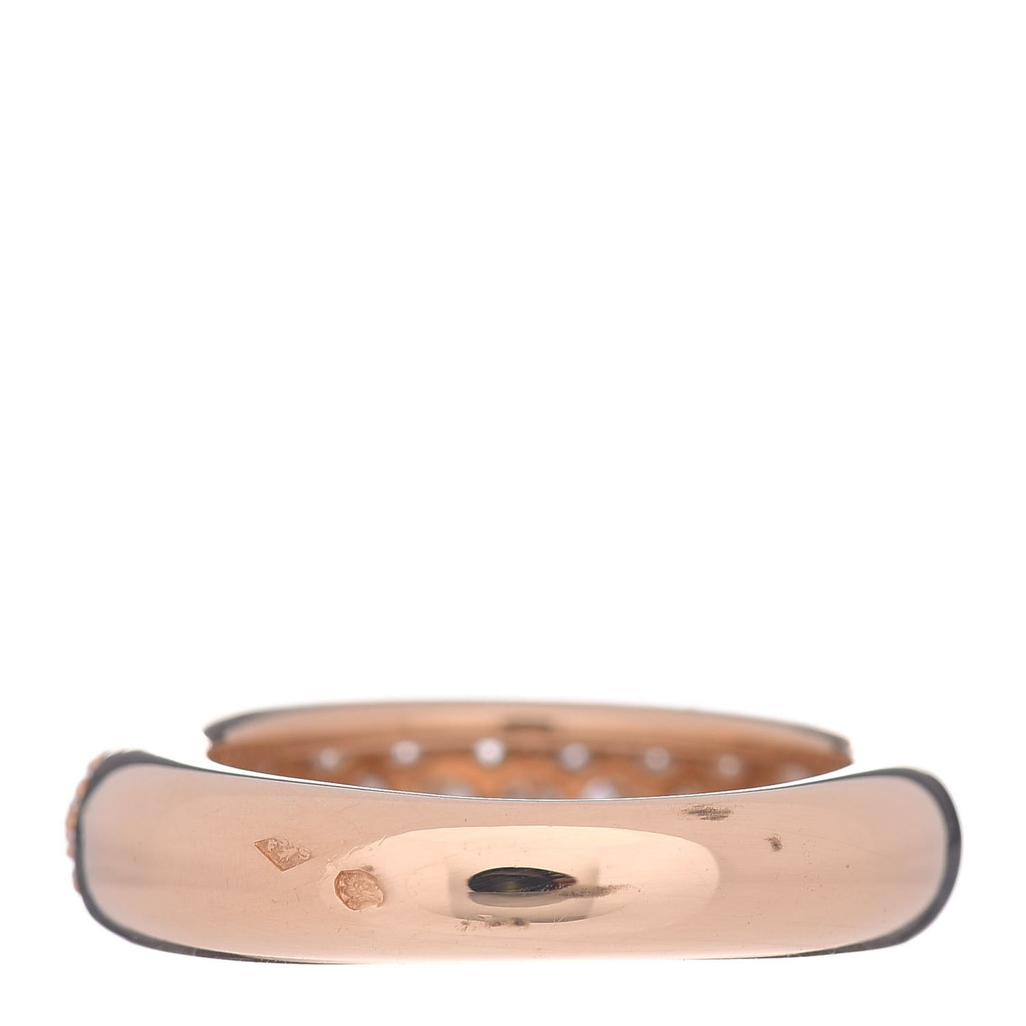 18K Yellow Gold Diamond 6mm Etincelle de Band Ring 52 6
