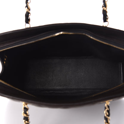 Chanel Lambskin Quilted Shopping Tote Black 7 of 14