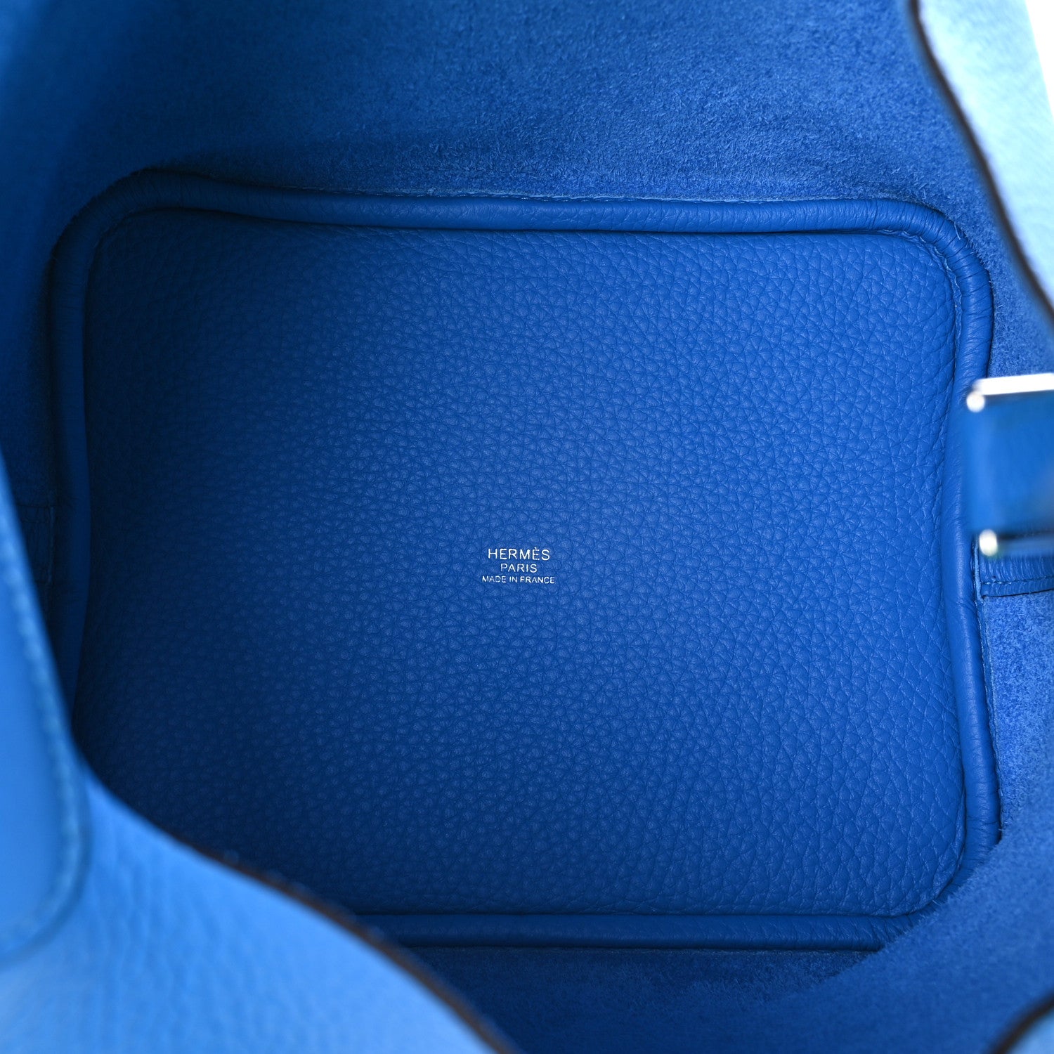 Hermes Taurillon Clemence Picotin Lock 22 MM Bleu Hydra 5 of 13