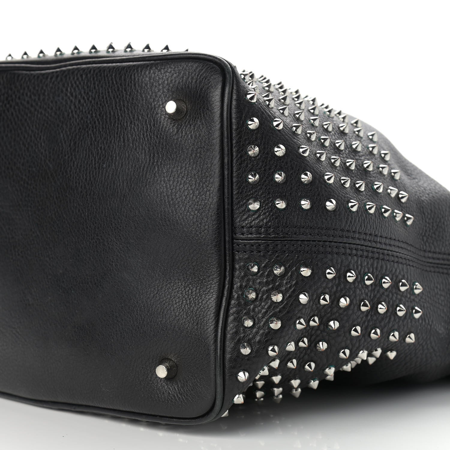 Burberry Calfskin Studded Medium Susanna Hobo Black 10 of 17