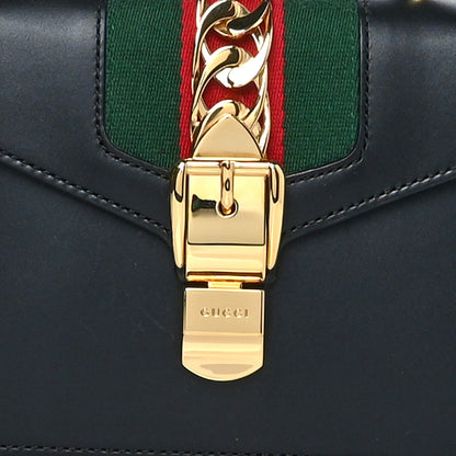 Gucci Calfskin Mini Sylvie Top Handle Bag Black 5 of 12