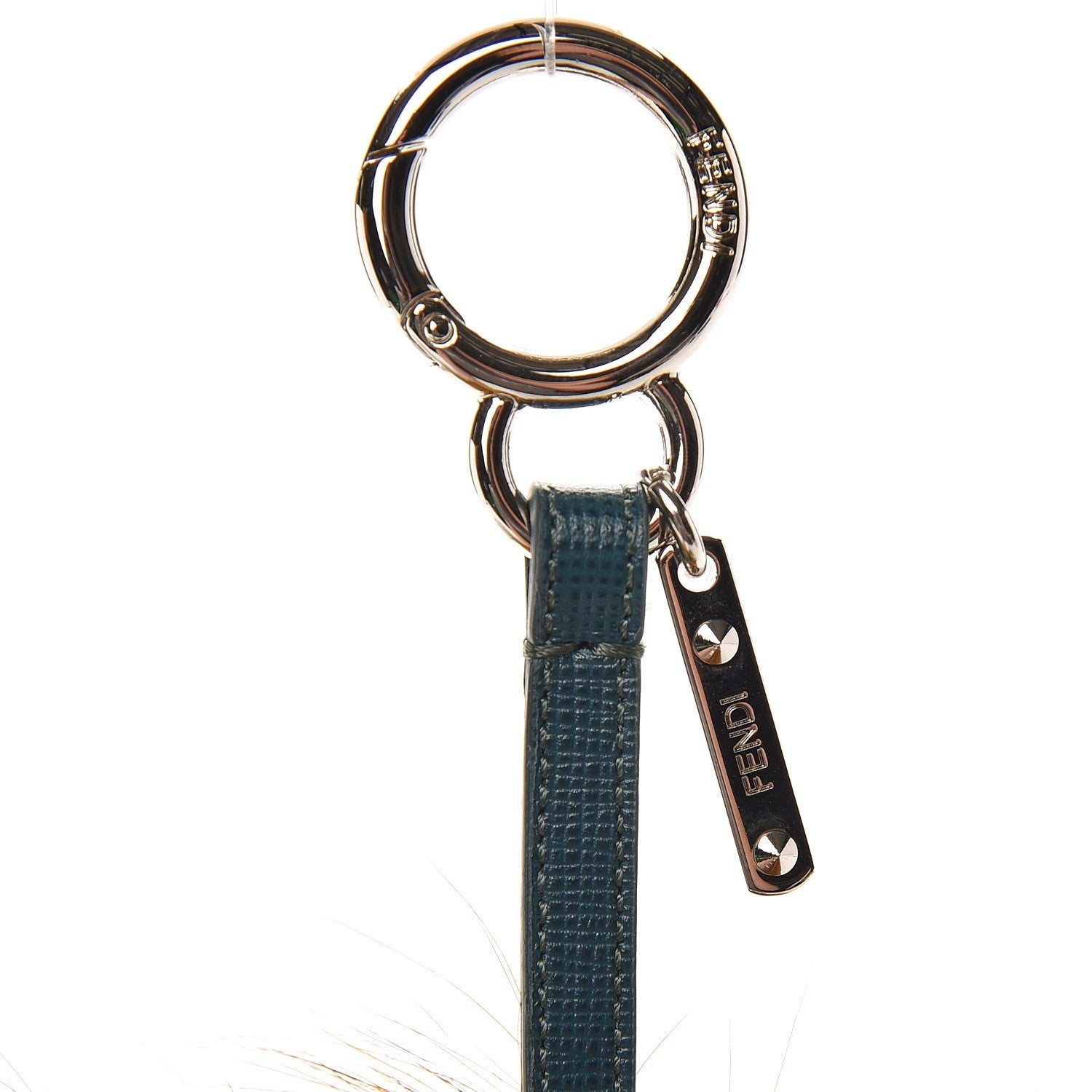 Fendi Fox Fur Vitello Lucy Junior Mini Monster Bag Bug Charm Ocean Multicolor Giallo 4 of 4