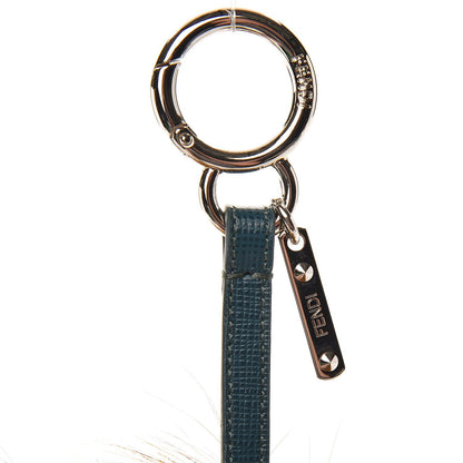 Fendi Fox Fur Vitello Lucy Junior Mini Monster Bag Bug Charm Ocean Multicolor Giallo 4 of 4