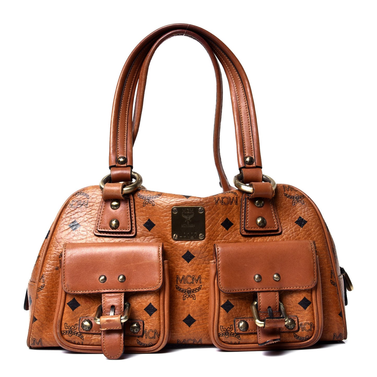 Visetos Pocket Satchel Cognac