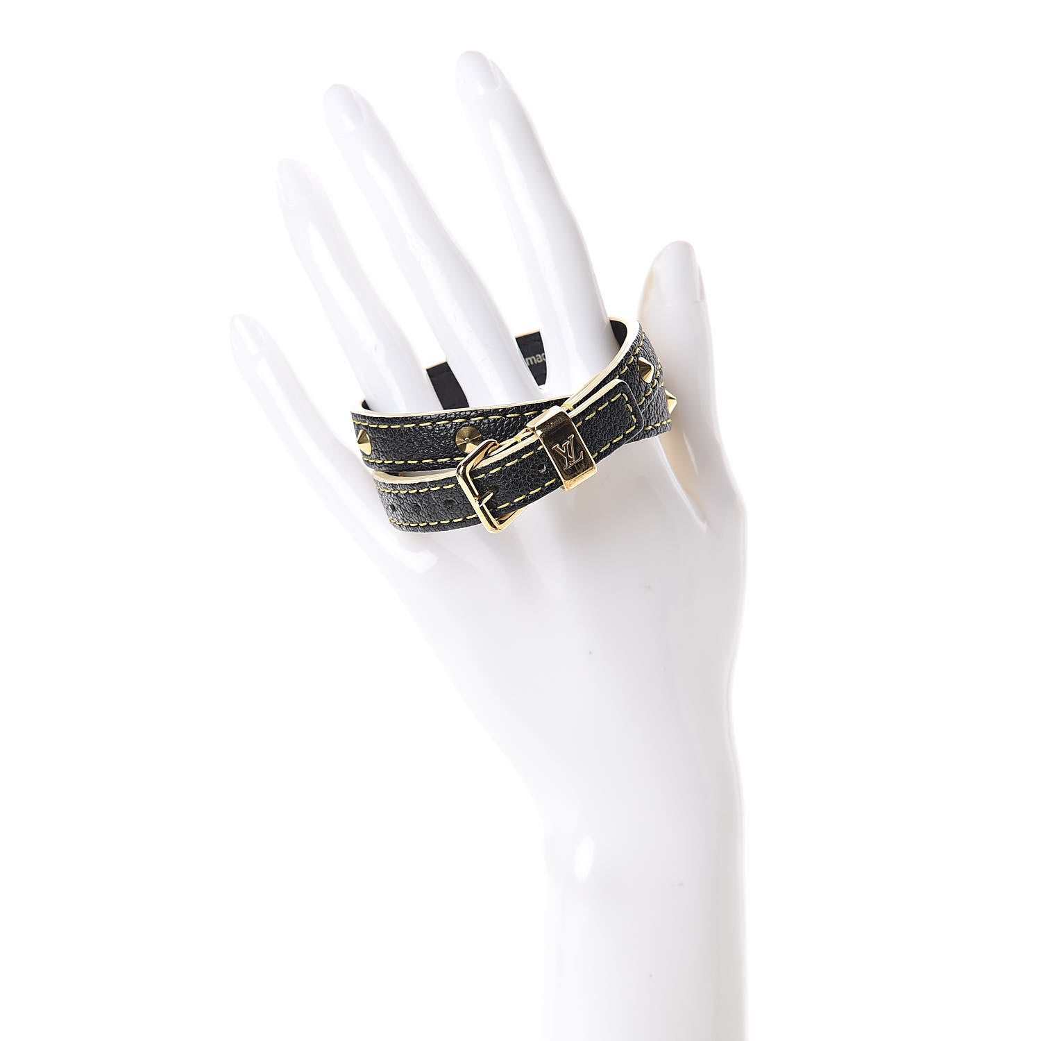 Louis Vuitton Suhali Double Tour Bracelet Black 2 of 4