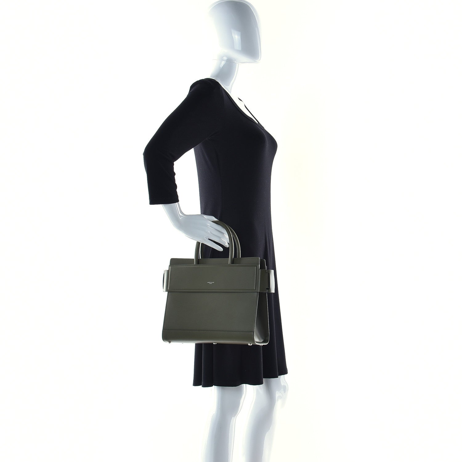 Givenchy Smooth Calfskin Small Horizon Satchel Khaki 2 of 12