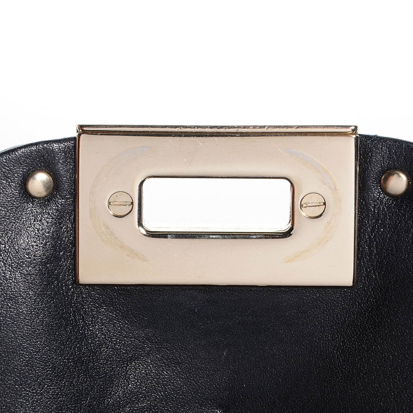 Vitello Rockstud Dome Satchel Black