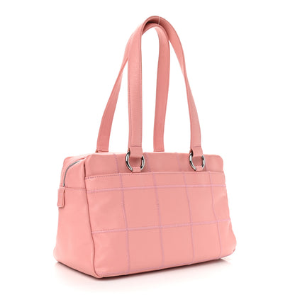 Chanel Caviar Square Stitched Bowler Pink 3 of 10