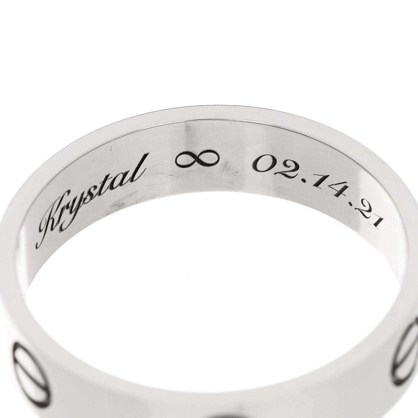 18K White Gold 5.5mm LOVE Ring 65 11.25