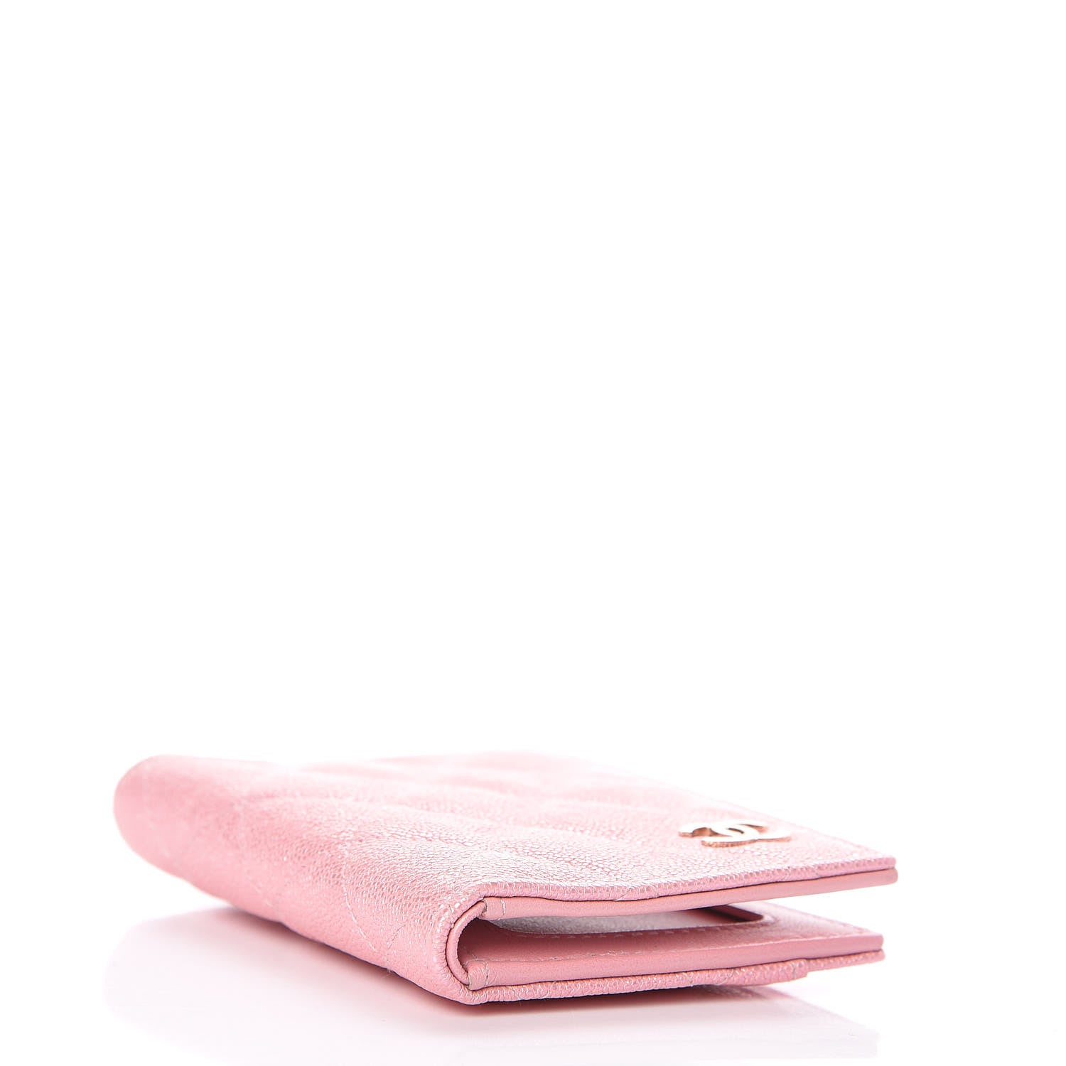 Chanel Iridescent Caviar Quilted Card Holder Wallet Rose Pink 8 of 16