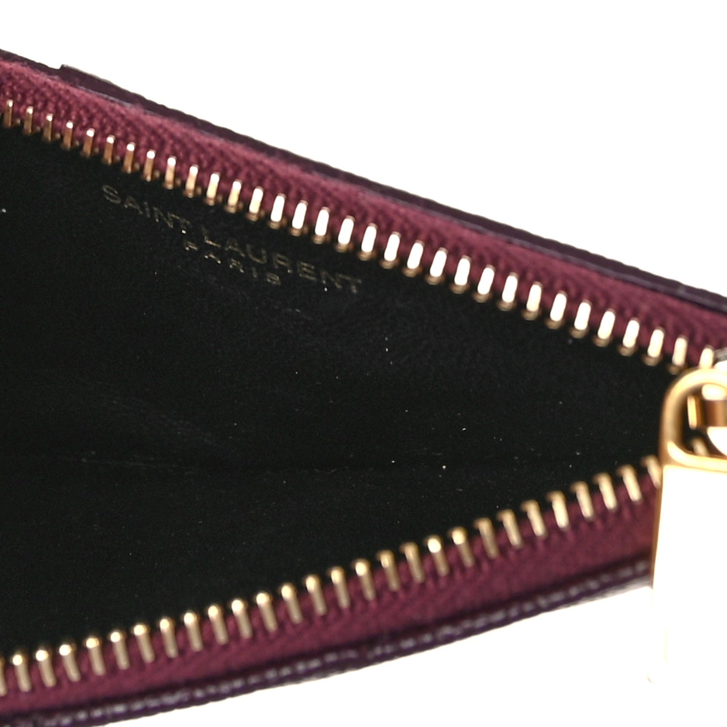 Grain De Poudre Matelasse Chevron Monogram Fragments Zippered Card Case Rouge Legion