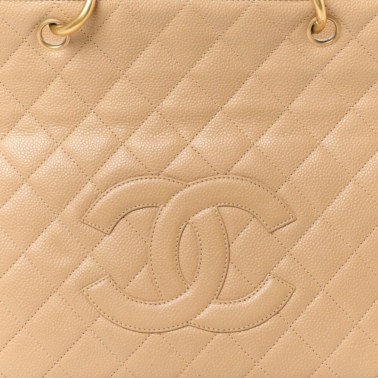 Chanel Caviar Quilted Grand Timeless Tote GTT Beige 10 of 14