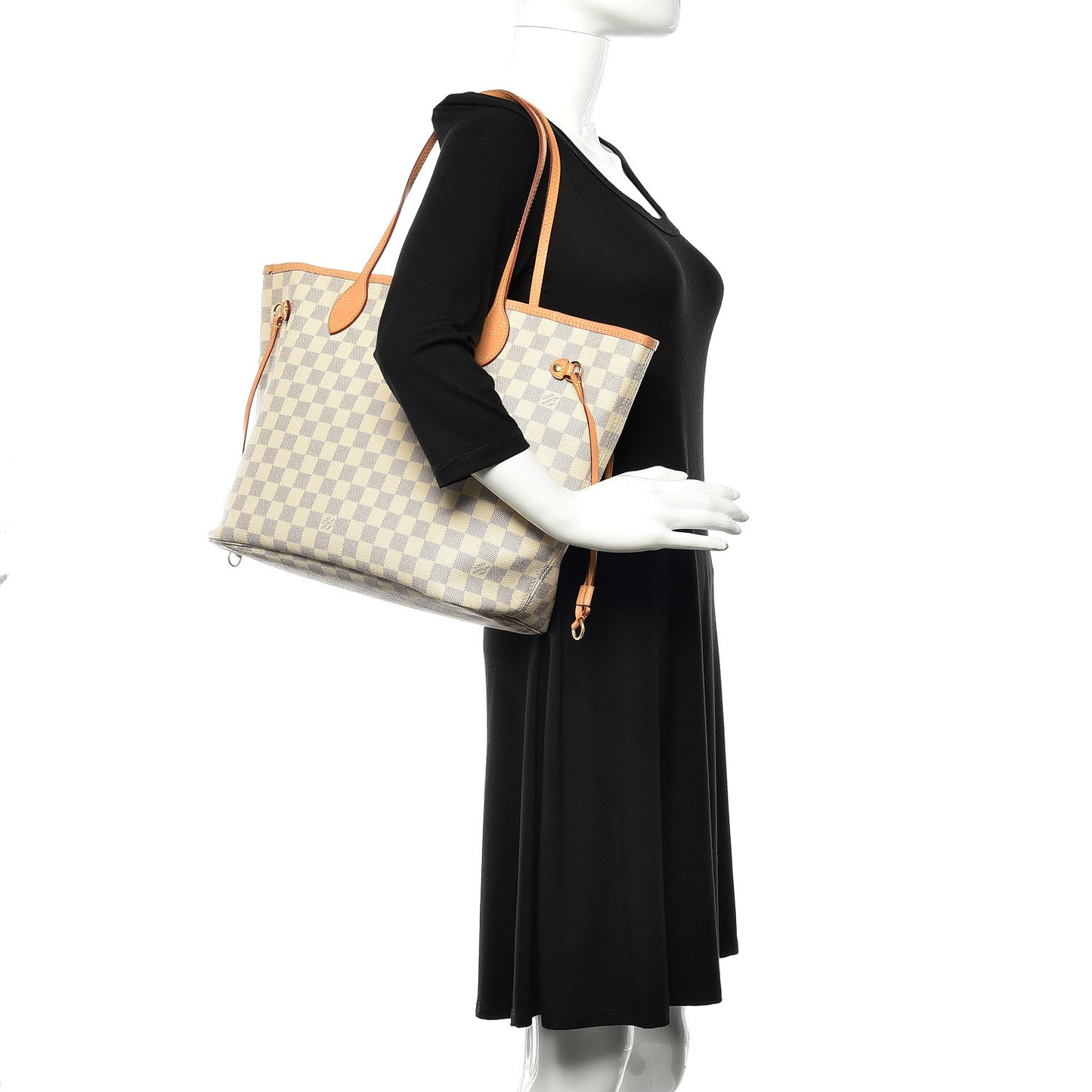 Damier Azur Neo Neverfull MM Rose Ballerine