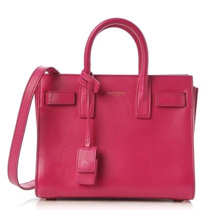 Saint Laurent Calfskin Nano Sac De Jour Lipstick Fuchsia 1 of 6