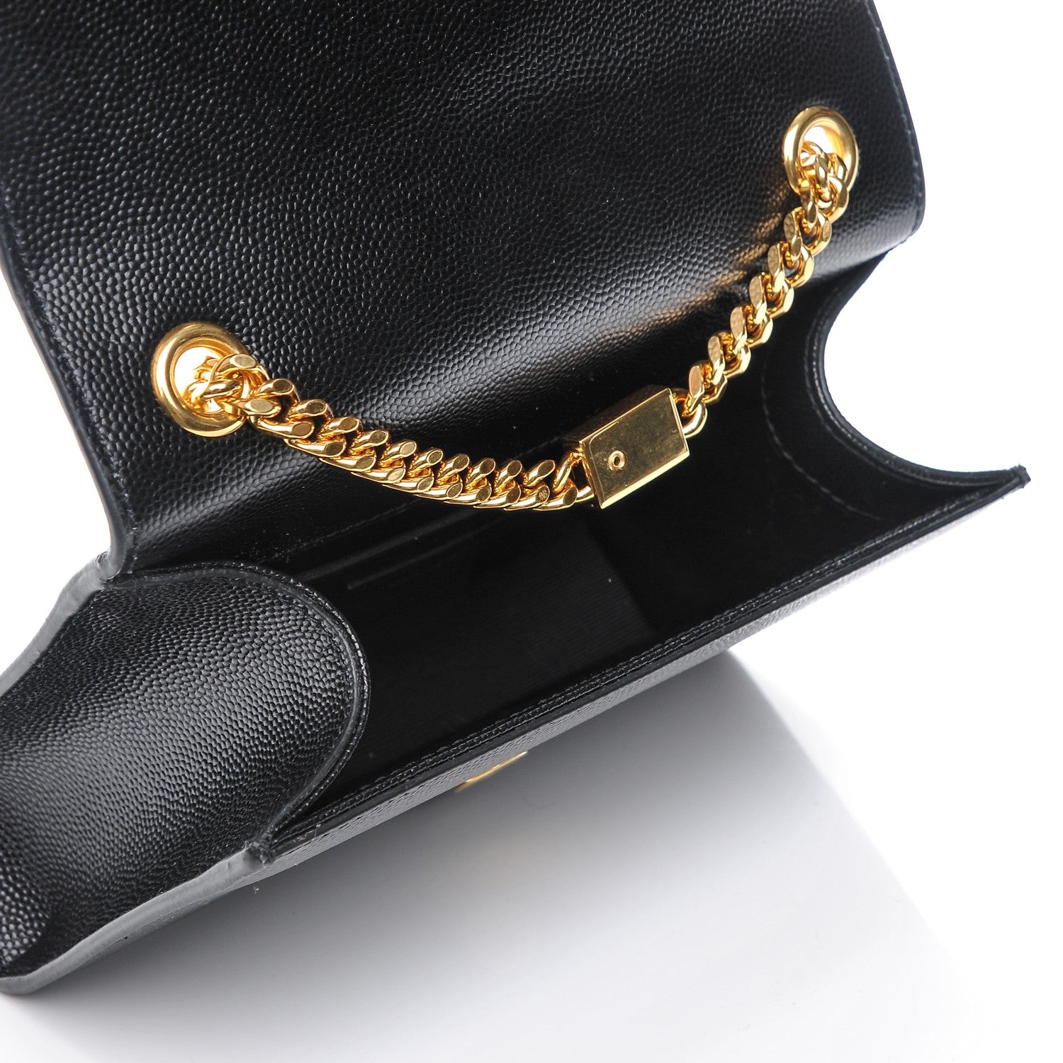 Saint Laurent Grain De Poudre Small Monogram Kate Satchel Black 7 of 7