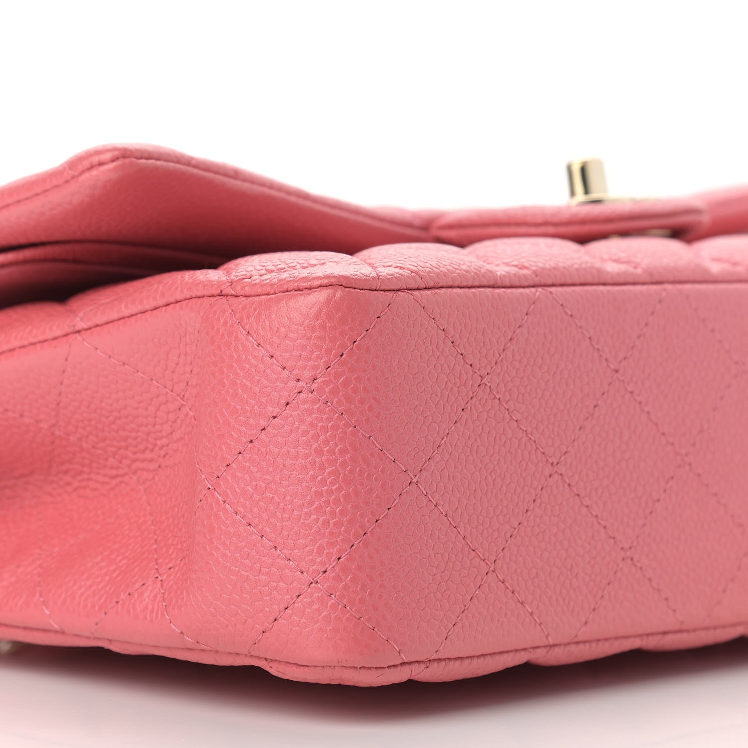 Chanel Metallic Caviar Quilted Medium Double Flap Pink 9 of 12