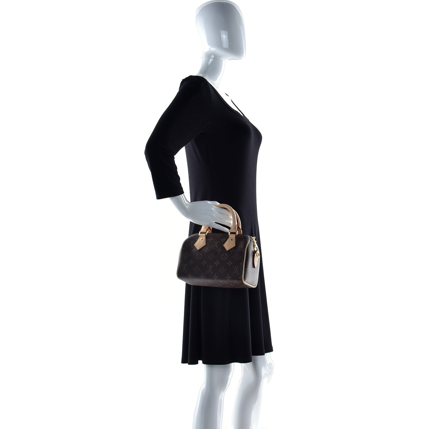 Louis Vuitton Monogram Speedy Bandouliere 20 Black 4 of 12
