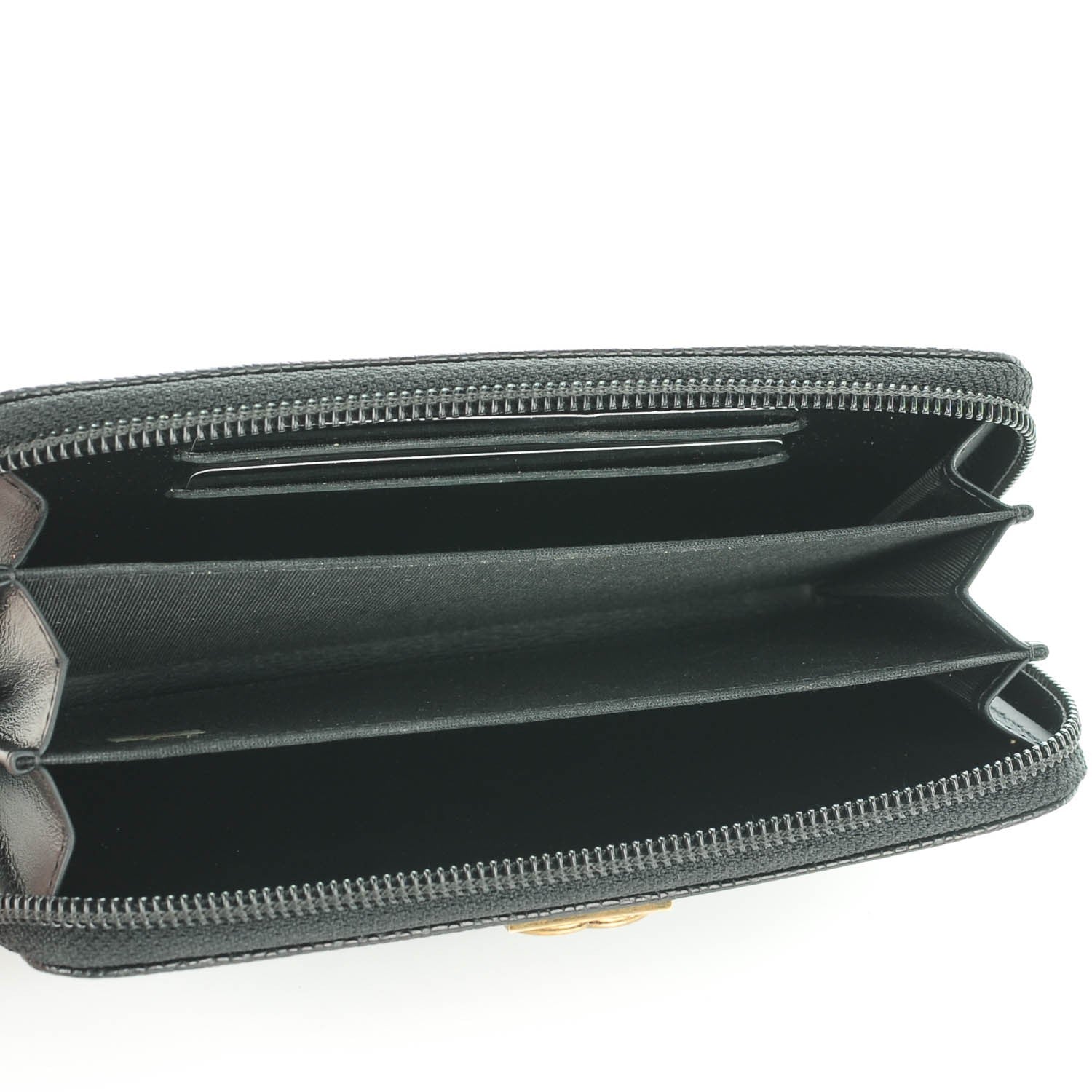Chanel Caviar Quilted Small Boy Zip Around Wallet Black 5 of 8