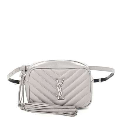 Saint Laurent Calfskin Matelasse Monogram Lou Belt Bag Grey 1 of 8