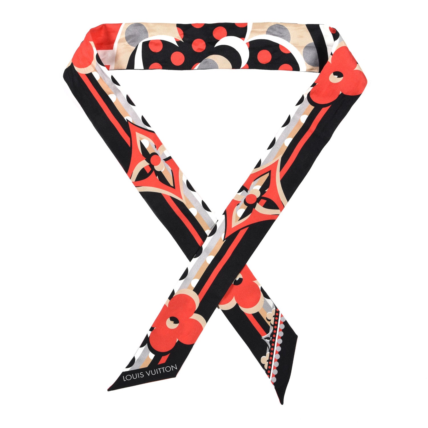 Louis Vuitton Silk Pop Monogram BB Bandeau Red 1 of 5