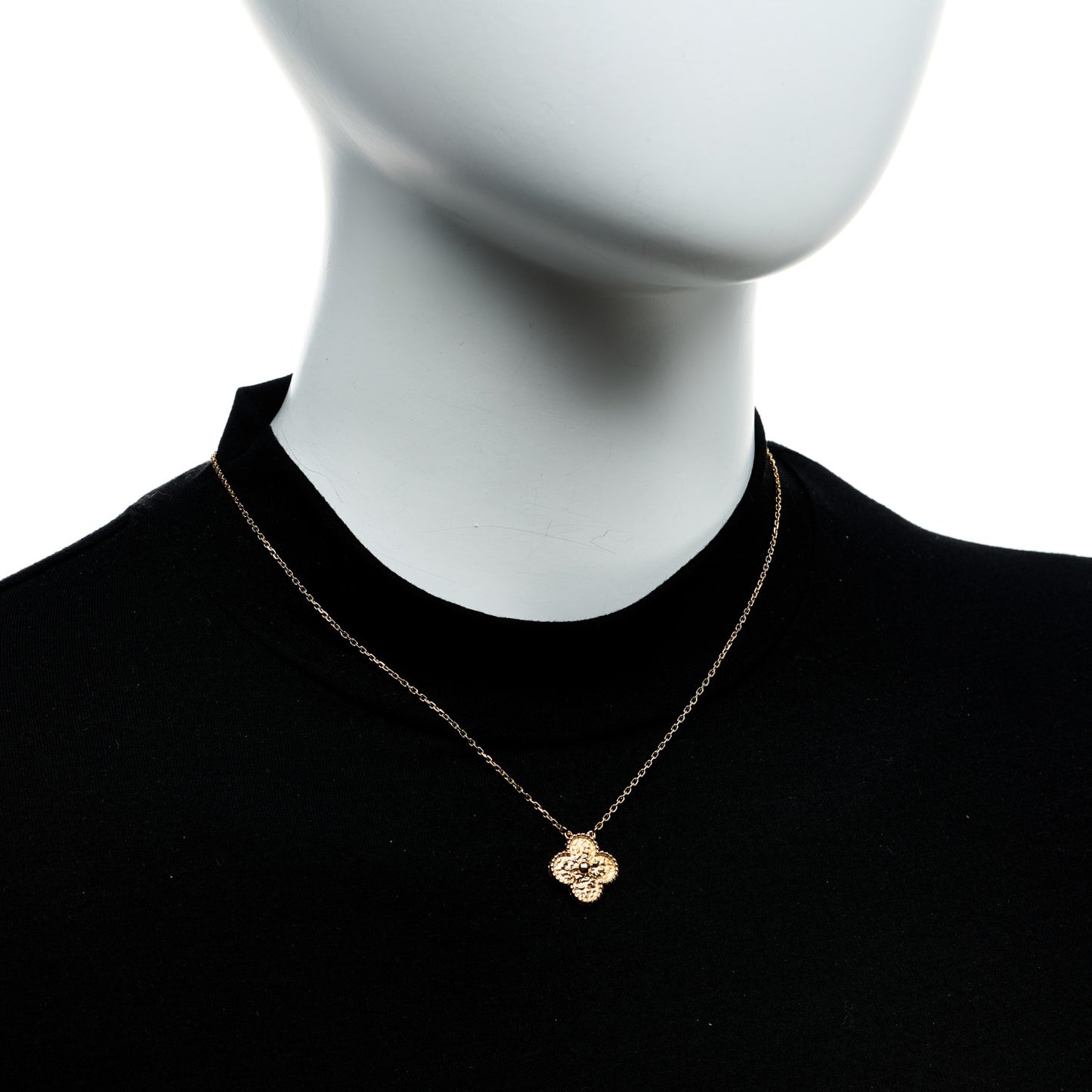 18K Rose Gold Vintage Alhambra Pendant Necklace