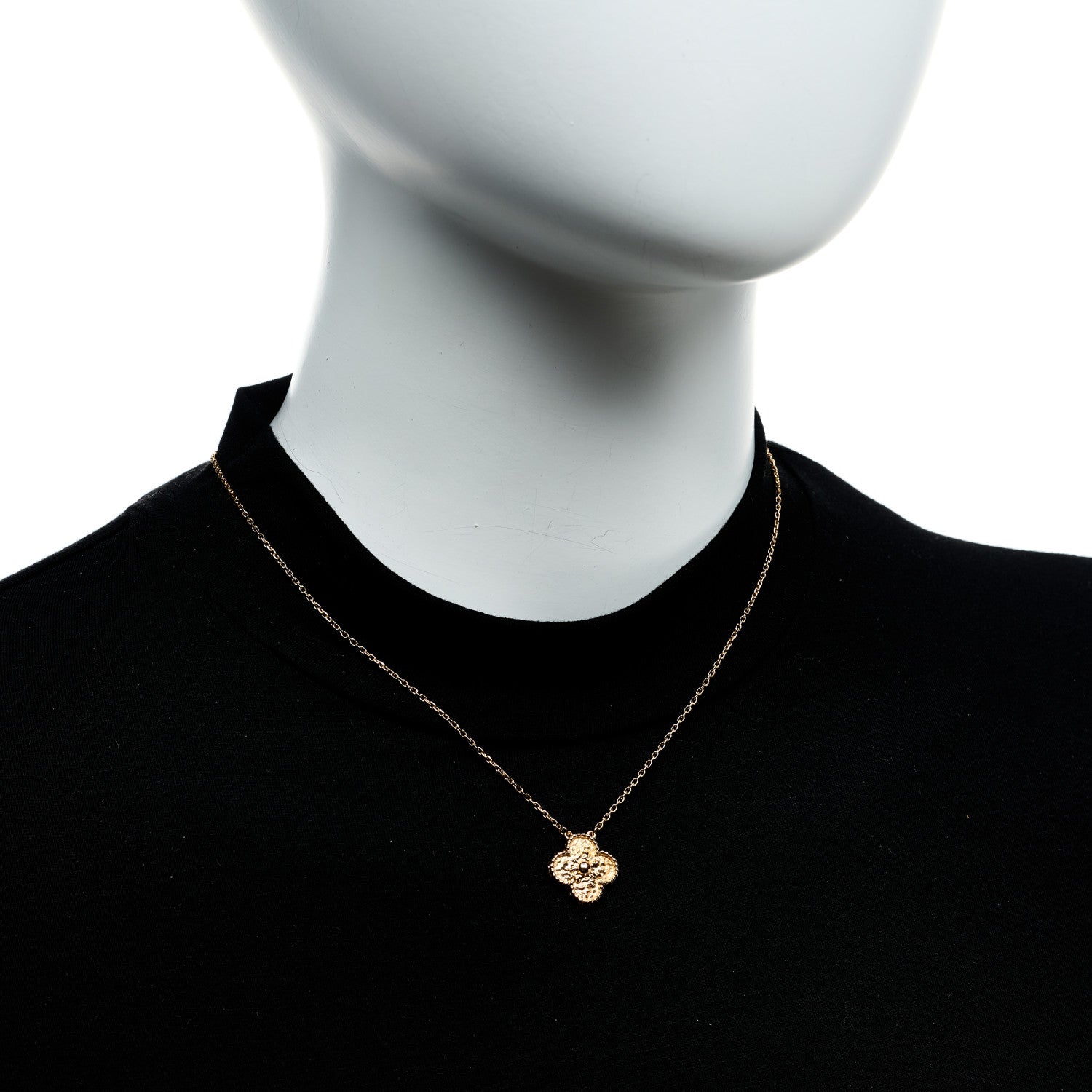 Van Cleef & Arpels 18K Rose Gold Vintage Alhambra Pendant Necklace 2 of 5