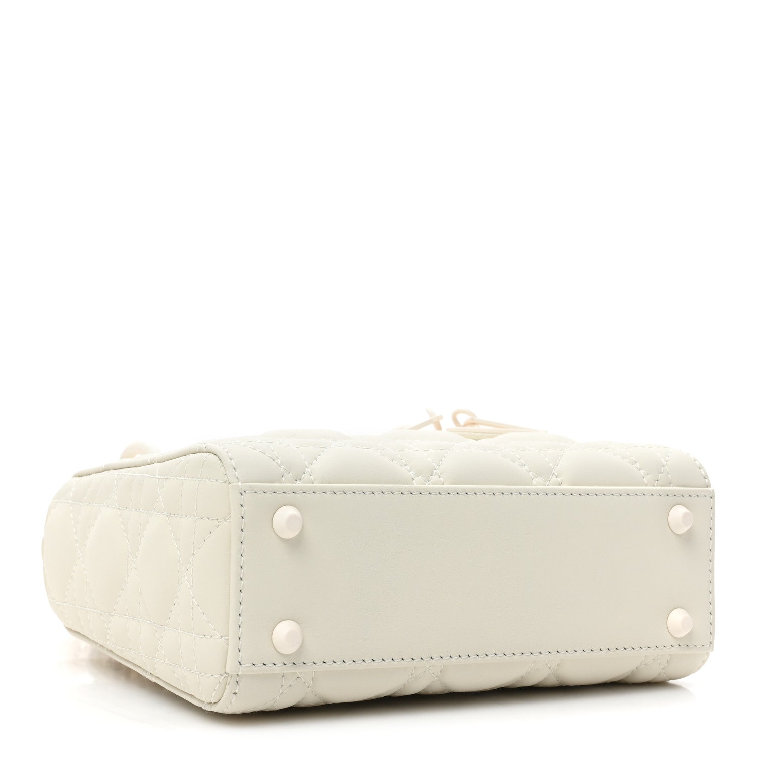 Christian Dior Ultra Matte Calfskin Cannage Mini Lady Dior White 3 of 10