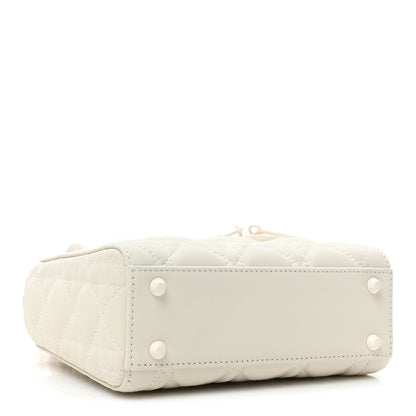 Christian Dior Ultra Matte Calfskin Cannage Mini Lady Dior White 3 of 10