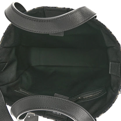 Christian Dior Oblique Saddle Tote Beige Black 5 of 11