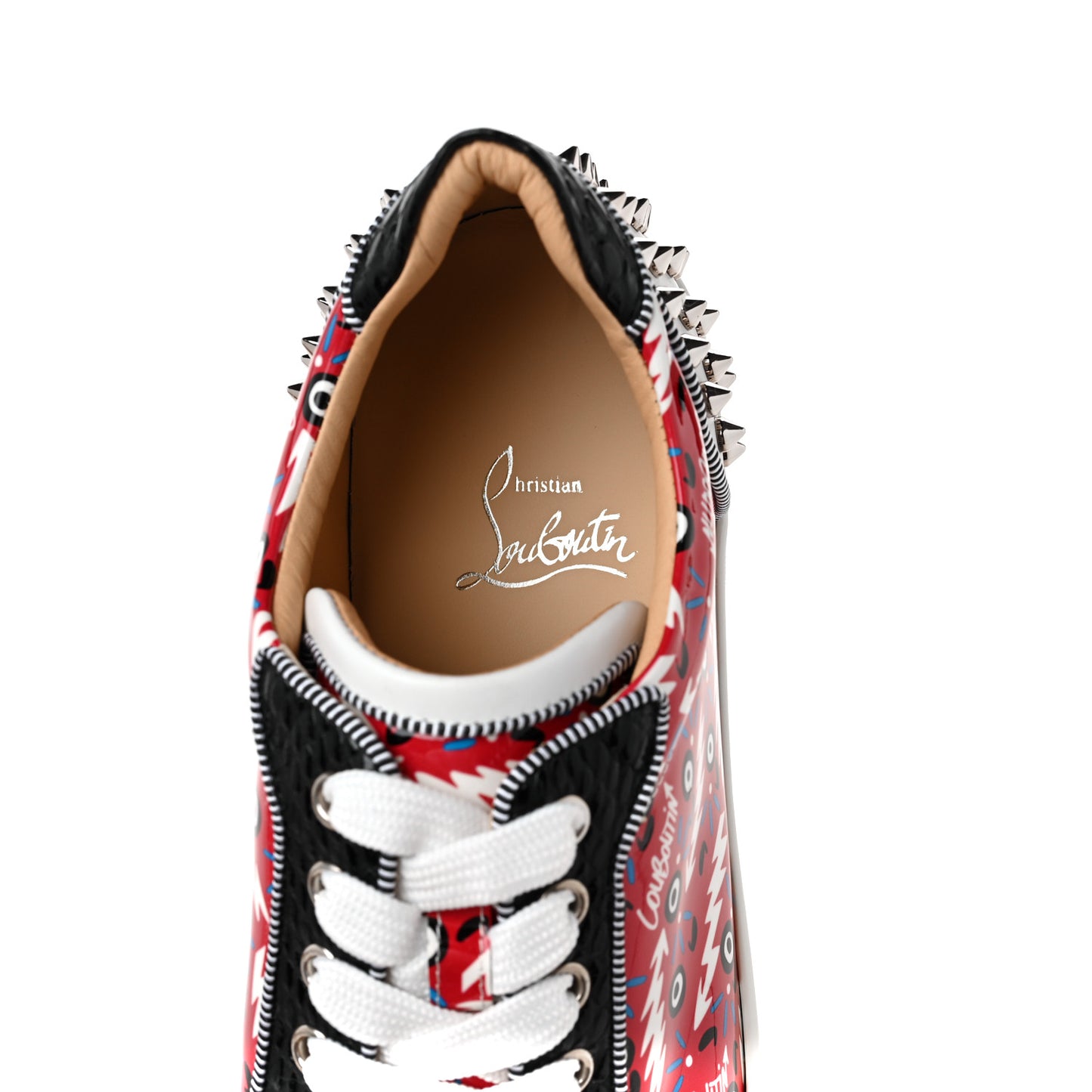 Calfskin Patent Womens Louis Junior Spikes Vieria Orlato Flat Sneakers 40 Version Multicolor