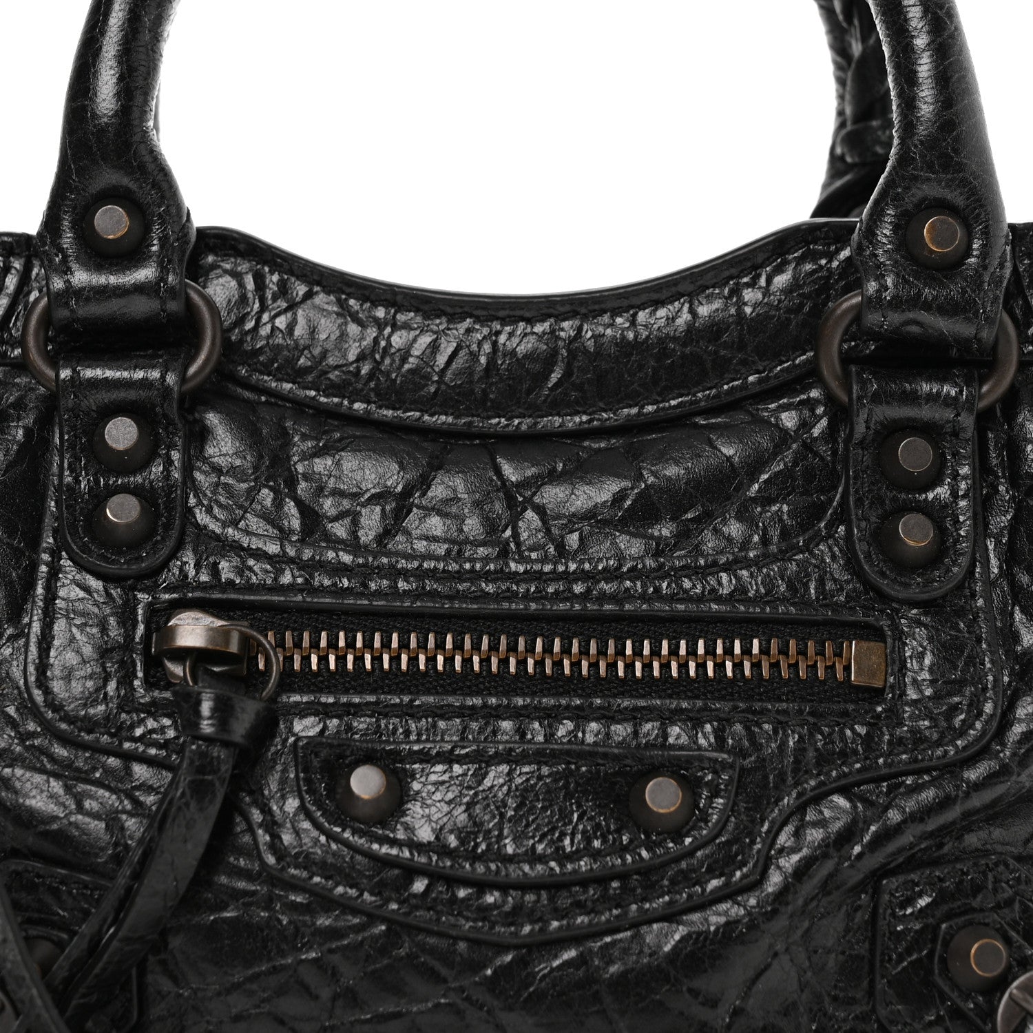 Balenciaga Agneau Arena Classic Hardware Nano Le City Black 8 of 10