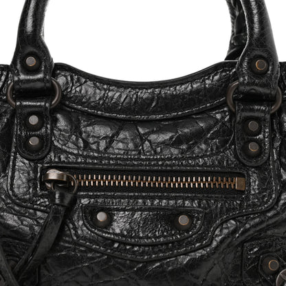 Balenciaga Agneau Arena Classic Hardware Nano Le City Black 8 of 10