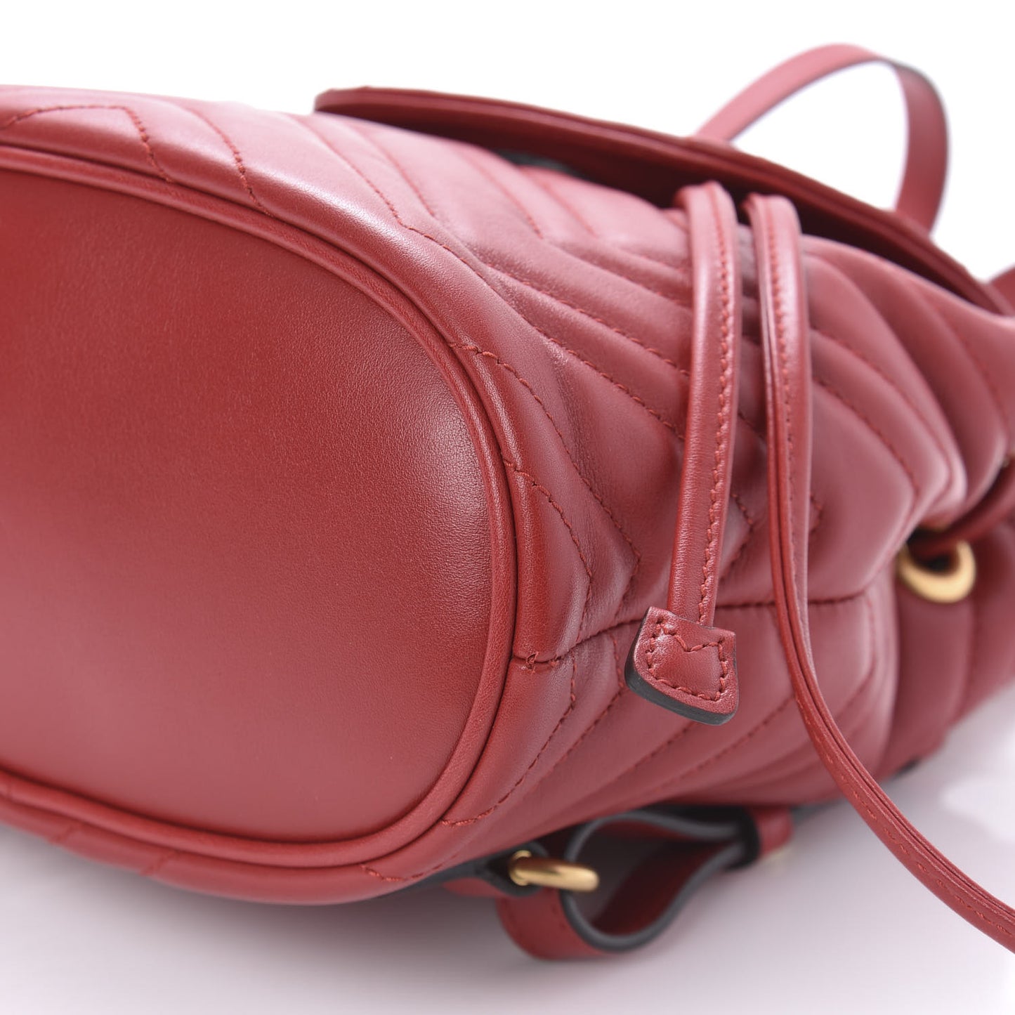 Calfskin Matelasse GG Marmont Flap Backpack Hibiscus Red