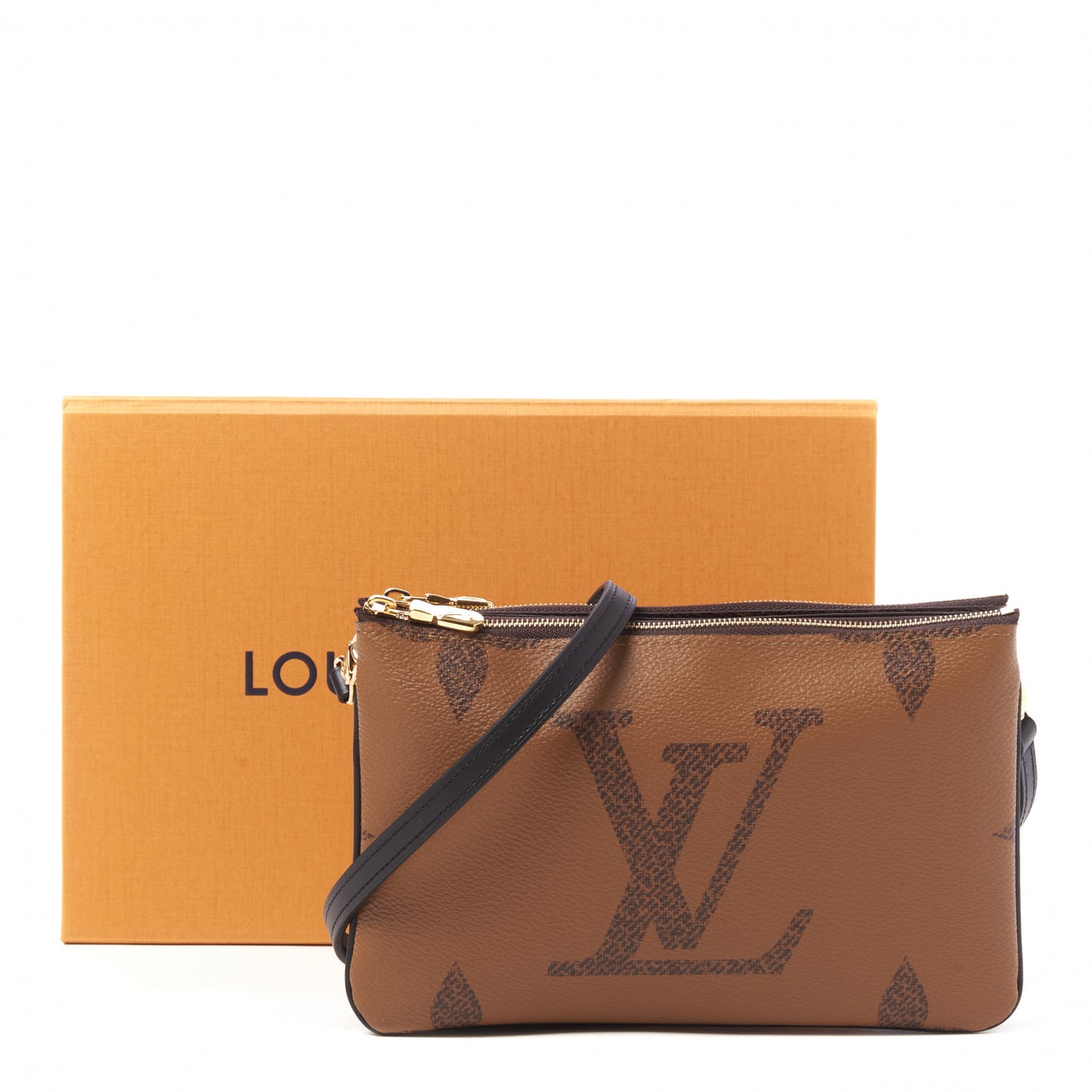Reverse Monogram Giant Double Zip Pochette