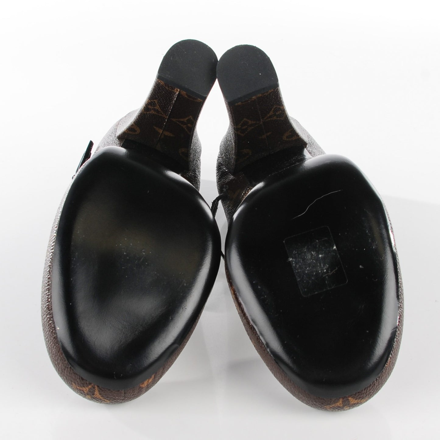 Patent Monogram Fetish Vanity Platform Pumps 39.5