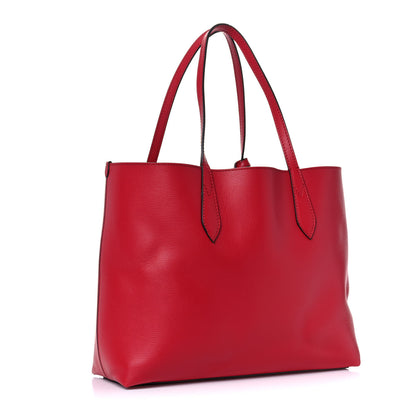 Burberry Haymarket Check Medium Reversible Tote Poppy Red 13 of 18